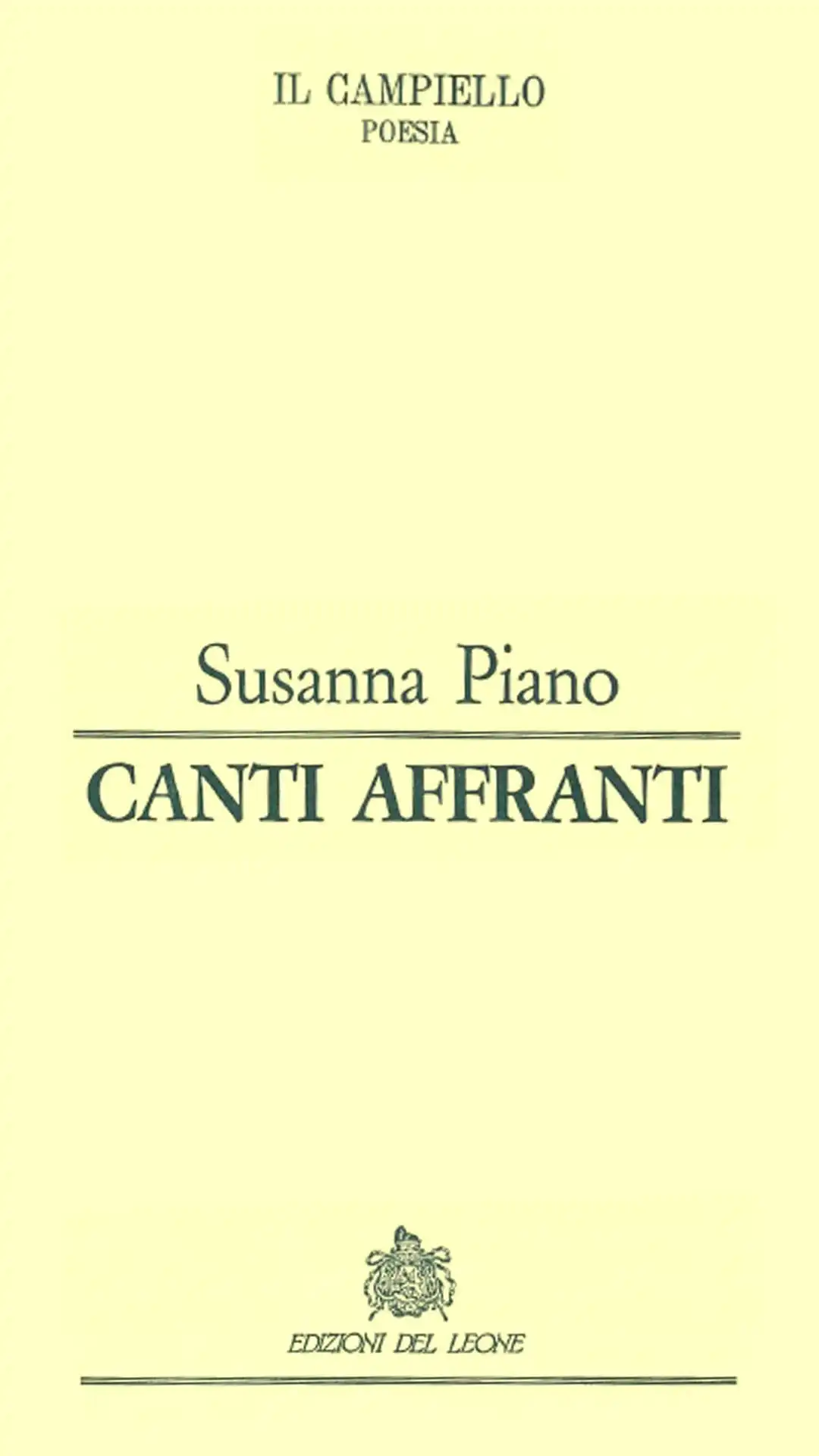 CANTI AFFRANTI Susanna Piano